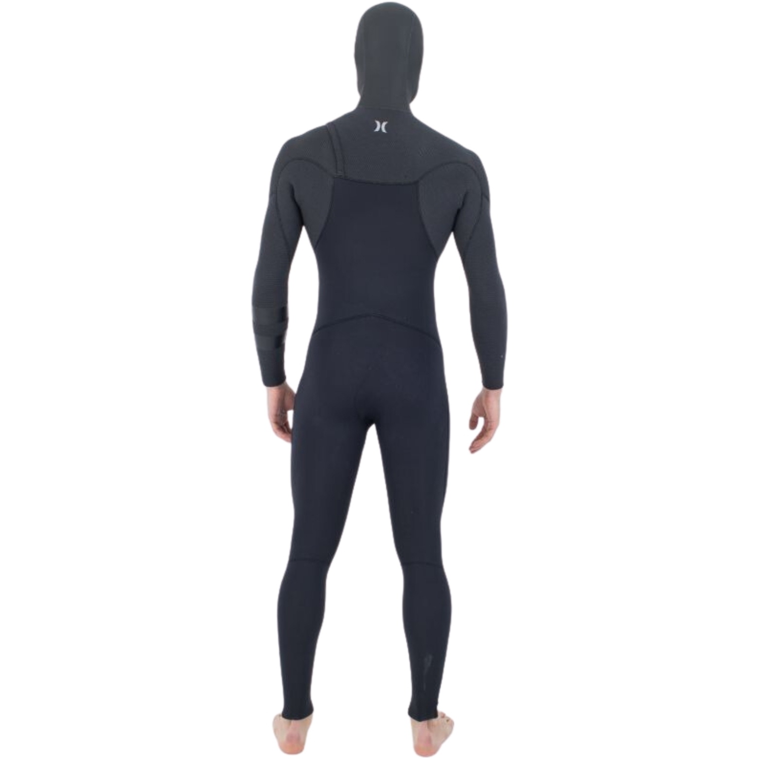 Hurley Heren Plus Texture 4/3mm Met Capuchon Borst Ritssluiting Wetsuit MFS0012443 - Black